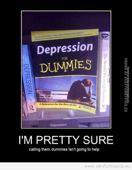  Funny Picture - Depression For Dummies