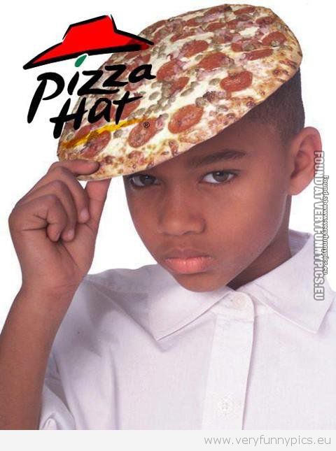 Funny Picture - Pizza Hat