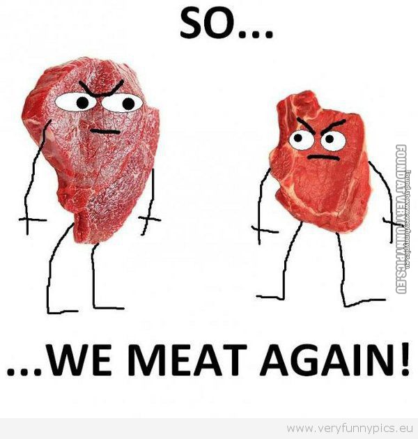 Funny Picture - So we meat again