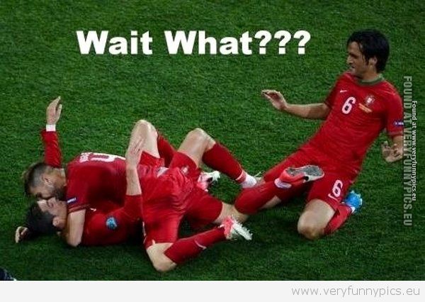 Very Funny Pics - Awkward soccer celebration