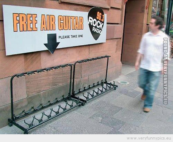 Funny Picture - Air guitar clever ad