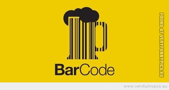 Funny Picture - Barcode beer glass