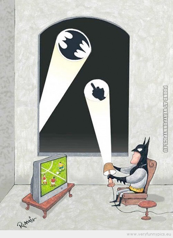 Funny Picture - Batman gives gotham the finger