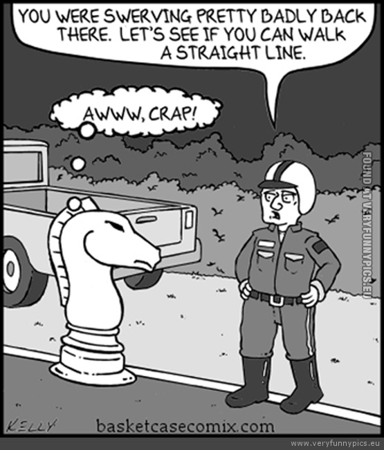 Funny Picture - Chess knight straight line
