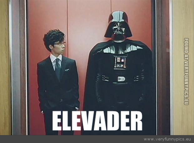 Funny Picture - Darth Vader elevader