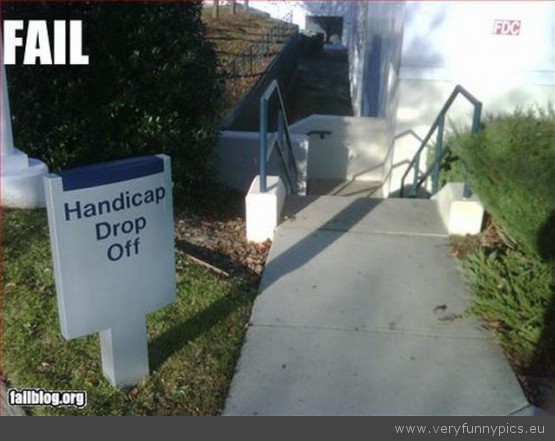 Funny Picture - Handicap drop off