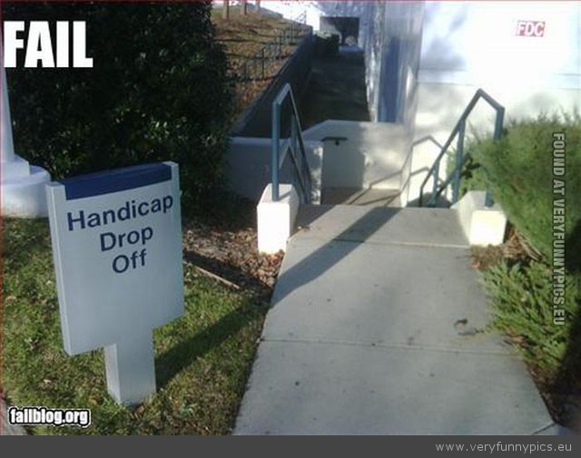 Funny Picture - Handicap drop off