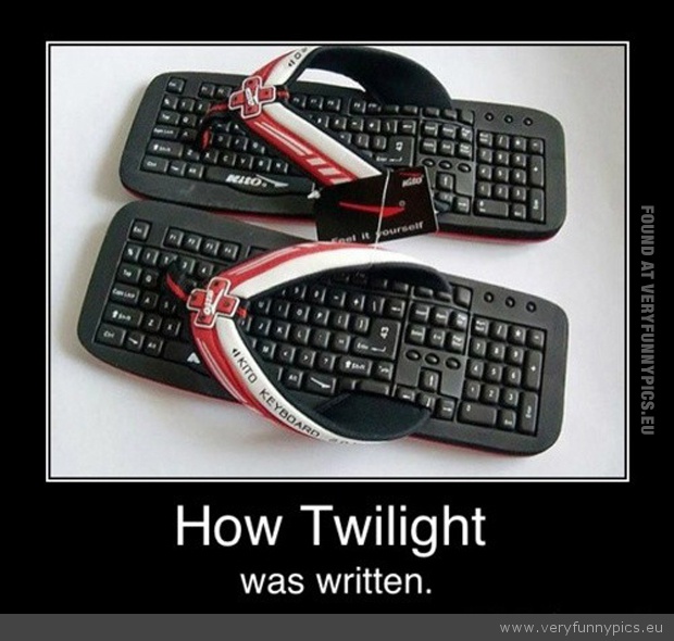 Funny Picture - How twilight was written flip flop