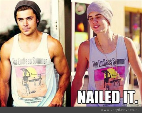 Funny Picture - Justin Bieber nailed it