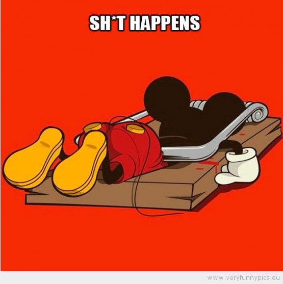 Funny Picture - Mickey mouse in a mouse trap