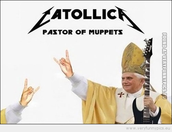 funny picture - -pope-metallica-guitar