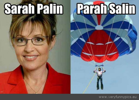 Funny Picture - Sarah Palin Parah sailin parasailing