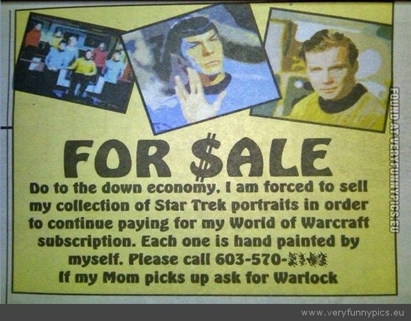 Funny Picture - Star Trek nerd as for warlock