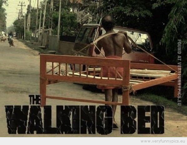 Funny Picture - The walking bed