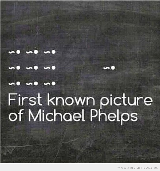 Funny Picture - The first known picture of michael phelps