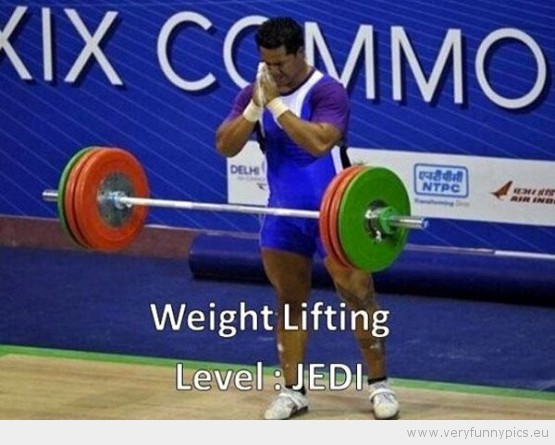 Funny Picture - Weight lifting level jedi