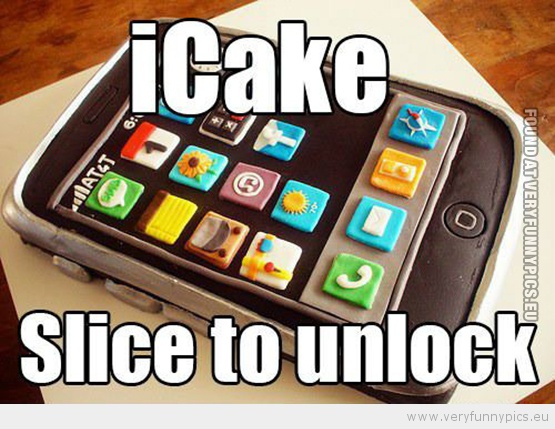 Funnypicture - iCake slice to unlock