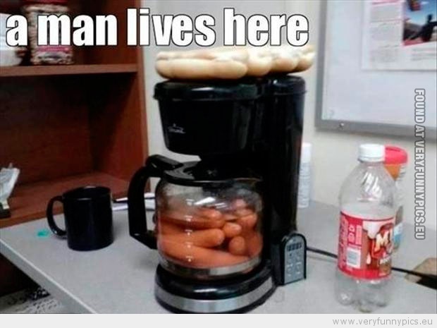 Funny Picture - A man lives here