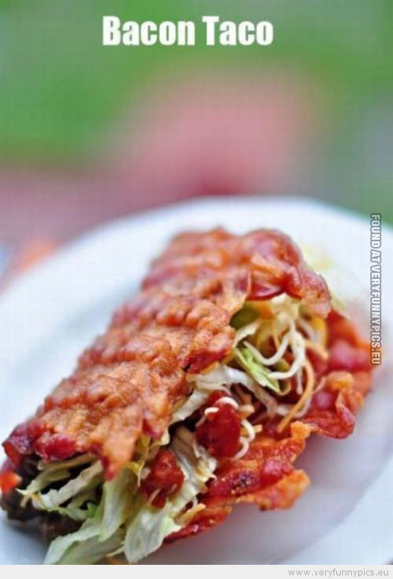 Funny Picture - Bacon taco