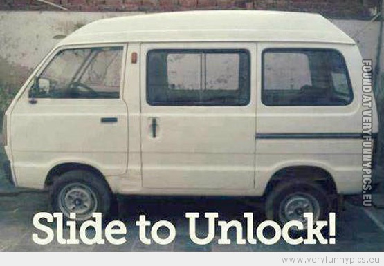 Funny Picture - Bus slide to unlock