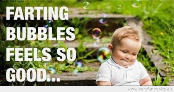 Funny Picture - Farting bubbles feels so good