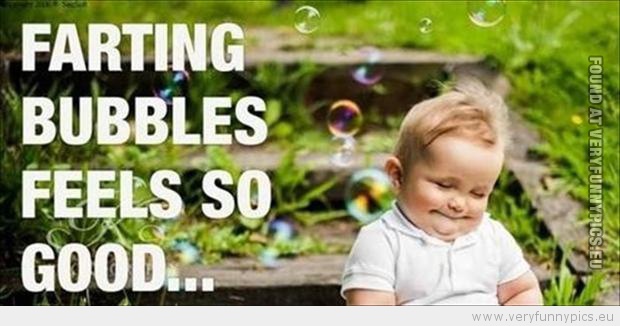 Funny Picture - Farting bubbles feels so good