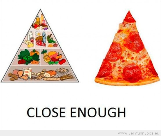 Funny Picture - Pizza foot triangle close enough