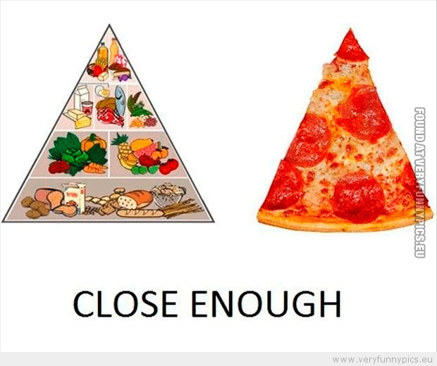 Funny Picture - Pizza foot triangle close enough