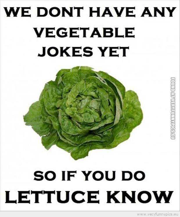 Funny Picture - We don't have any vegetable jokes yet so if you du lettuce know