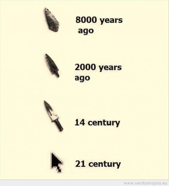 Funny Picture - The evolution of the arrow