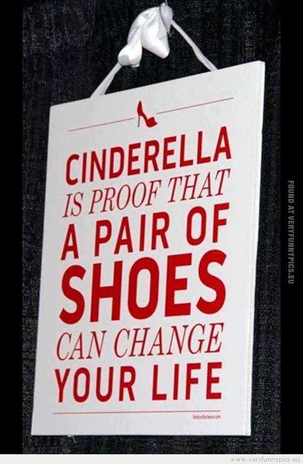 Funny Picture - Cinderella is proof that a pair of shoes can change your life