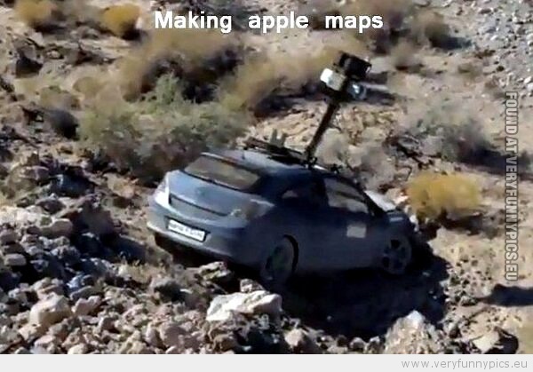 Funny Picture - Making apple maps