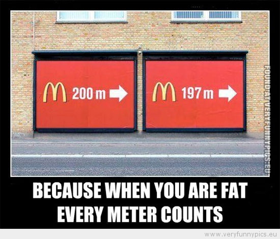 Funny Picture - McDonalds sign on carport because when you are fat every meter counts