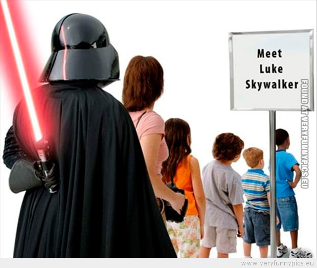 Funny Picture - Meet luke skywalker darth vader can't wait