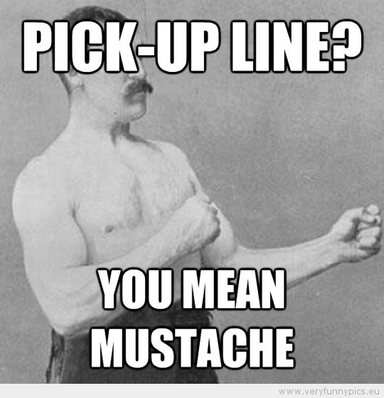 Funny Picture - Overly manly man pickup linte you mean mutsache
