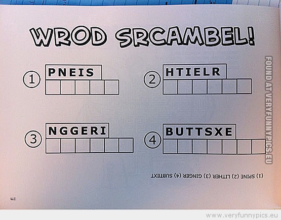 Funny Picture - Word scrambel