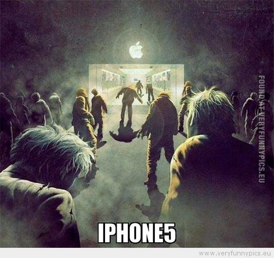 Funny Picture - Zombies walking to appstore want to buy an iphone 5