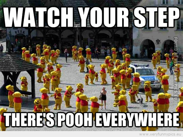 Funny Picture - Watch your step there is pooh everywhere