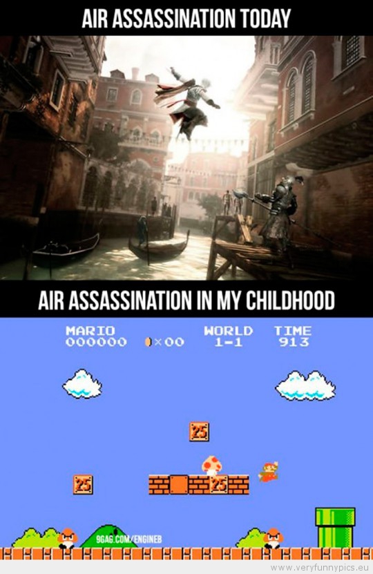 Funny Picture - Air assassination today VS air assassination in my childhood