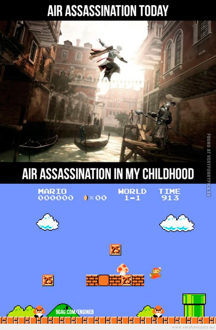 Funny Picture - Air assassination today VS air assassination in my childhood