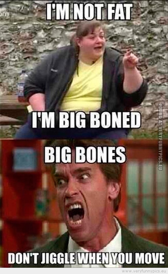 Funny Picture - Im not fat im big boned - Big bones dont jiggle when you moves