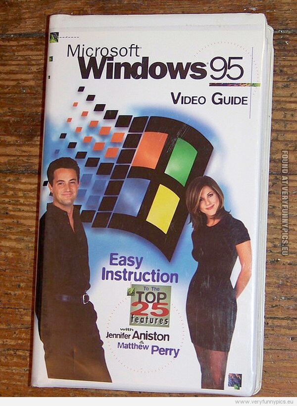 Funny picture - Jennifer Aniston and Matthew Perry windows 95 video guide