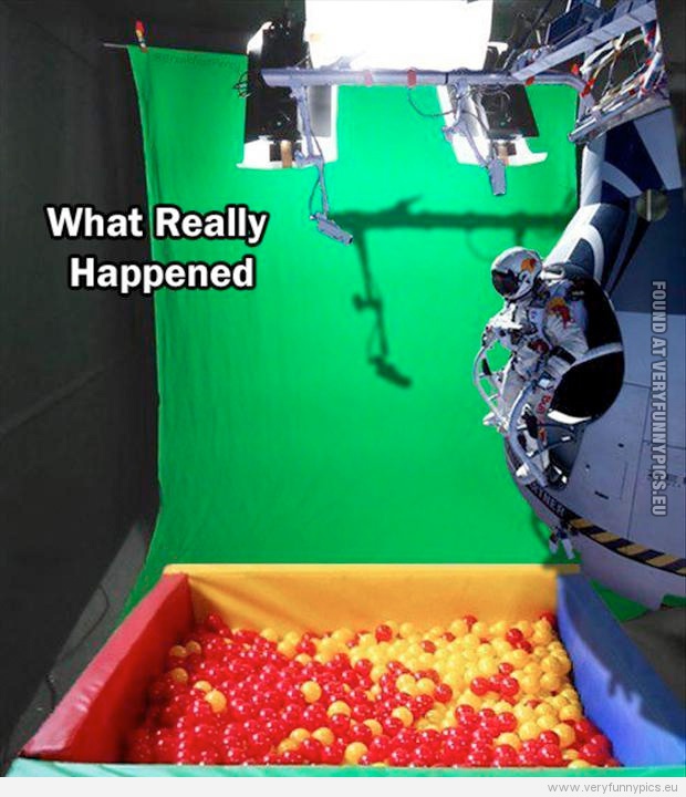 Funny picture - What really happened with Felix Baumgartner