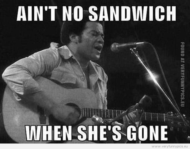 Funny Picture - Ain't no sandwich when she's gone - Bill Withers