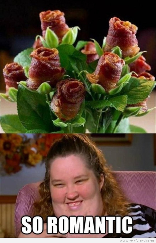 Funny Picture - Bacon roses for valentines day