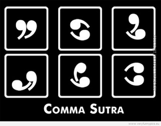 Funny Picture - Comma Sutra