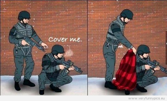 Funny Picture - Cover me