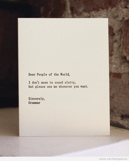 Funny Picture - Dear people of the world - Fun letterpress card