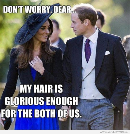 Funny Picture - Don't worry dear... My hair is glorious enough for both of us