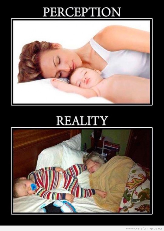 Funny Picture - Getting a baby - Perception VS Reality
